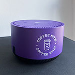 Яндекс Станция с логотипом coffee stop