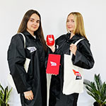 Набор с логотипом Arrow Media: дождевик,блокнот,кофер и сумка-шоппер