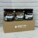 Съедобный набор: чай и варенье с шишками и орехами с логотипом Вега