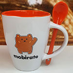 Кружка с ложкой с логотипом Mobirate