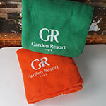 Флисовые пледы с логотипом Garden Resort