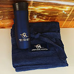 Термокружка и плед с логотипом ВИТЯЗЬ-АЭРО