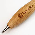 Ручка деревянная, логотип Intercity