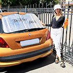 Солнцезащитный экран для автомобиля,панама и бутылка для воды с логотипом Ретро рейс