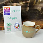 Кружка и стикеры с логотипом Yappy