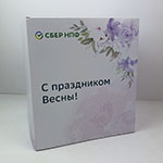 Подарочная коробка с логотипом СБЕР НПФ