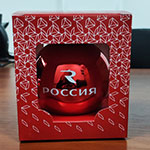 Ёлочный шар с логотипом Россия