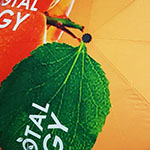 Зонт по индивидуальному дизайну с логотипом Total Energy, персик