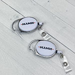 Держатель рулетка для бейджа с логотипом НАМИ