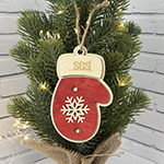 Деревянная елочная игрушка с логотипом SGS