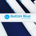 Ручка с логотипом Button Blue
