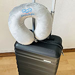 Чемодан и подушка для путешествий с логотипом Ortholight 