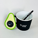 Кружка, авокадо антистресс и ручка с логотипом СБЕР НПФ