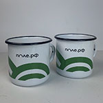 Эмалированные кружки с логотипом Поле рф  