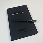 Блокнот и ручка с логотипом Alma