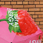 Зонт по индивидуальному дизайну с логотипом Total Energy, малина