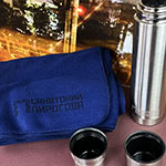 Плед и термос с логотипом Санаторий Пирогова