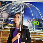 Прозрачный зонт с логотипом АгрономСад90