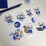 Стикеры с логотипом B-TECH