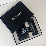 Подарочный набор с логтипом powerconcept: обложка для паспорта и ключница