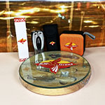 Набор с логотипом Жар-птица:набор для сыра,колонка,увлажнитель для лица и мультитула