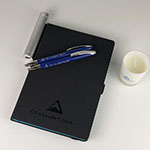 Набор с ежедневником, ручками, свечой и фонариком с логотипом СК 