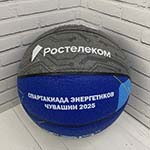 Баскетбольный мяч с логотипом Ростелеком