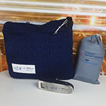 Набор для путешествий с логотипом Export Center:сумка, чехол на чемодан и весы для багажа