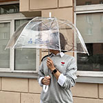 Прозрачный зонт с логотипом ATE