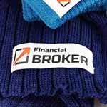 Шарф и перчатки с логотипом Financial Broker