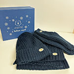 Вязаный набор: шапка, шарф и варежки с логотипом Российская Премьер Лига