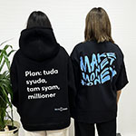 Толстовка и футболка с логотипом Zaley Cash 