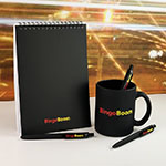 Кружка, блокнот и ручки с логотипом BingoBoom