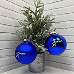 Ёлочные шары с логотипом Яхонт