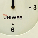 Часы настенные с логотипом UNIWEB