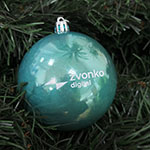 Ёлочный шар с логотипом Zvonko