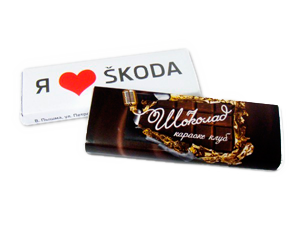 шоколад с логотипом